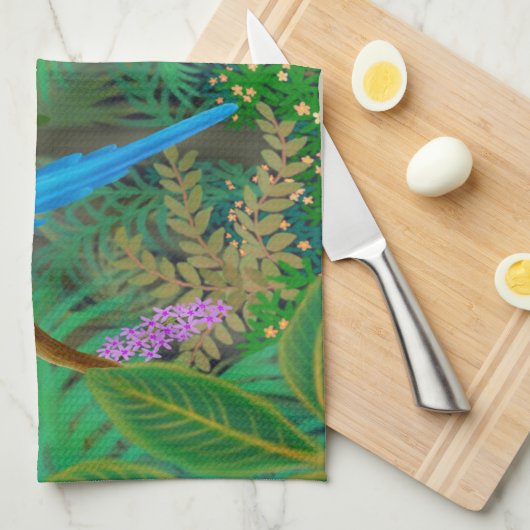 Macaws in het Midden-Amerikaanse Oerwoud Kitchen T Theedoek (Quarter Fold)