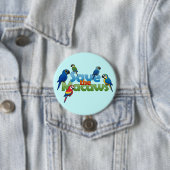 Macaws opslaan ronde button 7,6 cm (In situ)