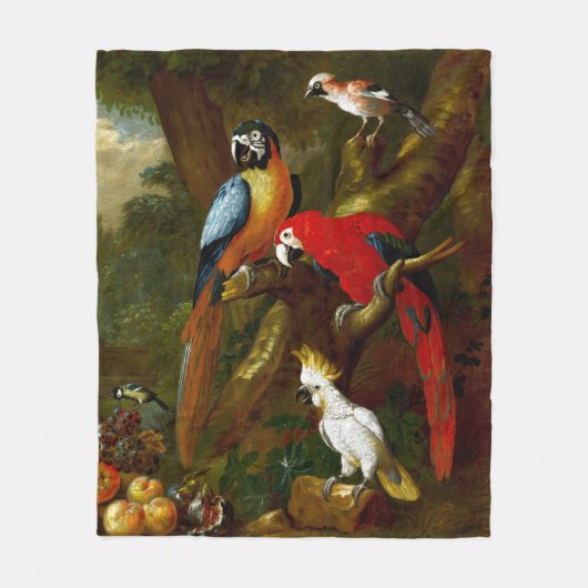 Macaws Parrots Cockatau Birds Fleece Blanket (Voorkant)