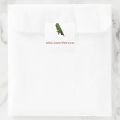 Macaws Person - Macaws Vierkante Sticker (Tas)