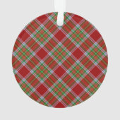 MacBain Clan Rood en Groen Highland Plaid Ornament (achterkant)
