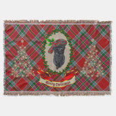 MacBean Scottie Dog kerstdrow Blanket Deken (Voorkant)