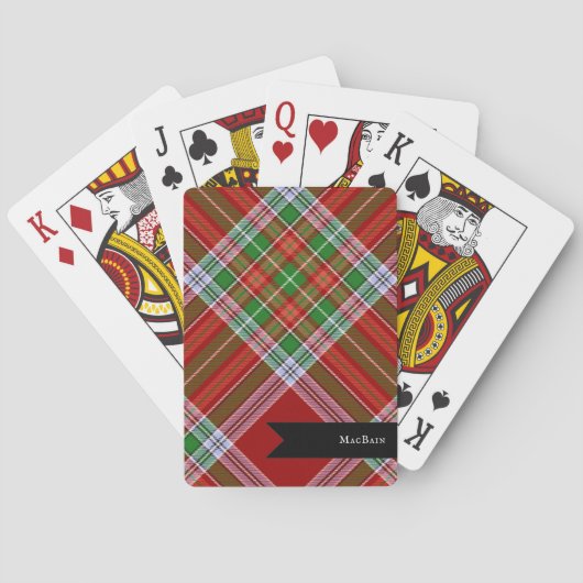 MacBean Scottish Clan Tartan Pset Pokerkaarten (Achterkant)