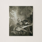 Macbeth, Banquo en de drie heks op de gezondheid Legpuzzel (Verticaal)