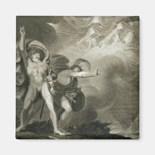 Macbeth, Banquo en de drie heks op de gezondheid Magneet (Voorkant)