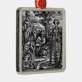 Macbeth, Banquo en de drie heksen Metalen Ornament (Rechts)