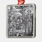 Macbeth, Banquo en de drie heksen Metalen Ornament (Links)