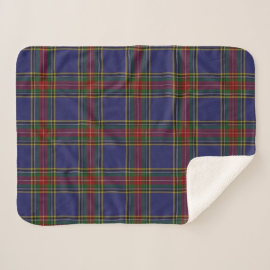MacBeth Clan Plaid Sherpa Fleece Blanket (Devant (Horizontal))