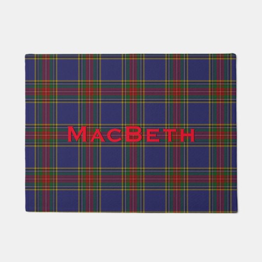 MacBeth Clan Tartan Plaid Deurmat (Voorkant)