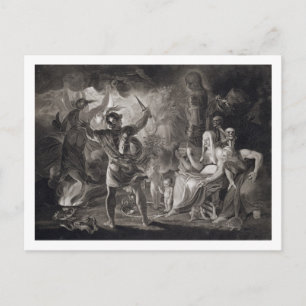 Macbeth, de drie heksen en de Hecate in Wet IV, S Briefkaart
