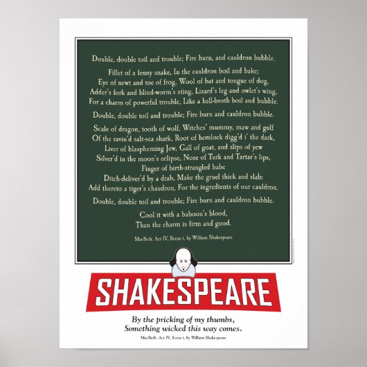 MacBeth de Shakespeare. affiche d'incantation des  (Devant)