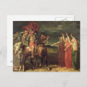 Macbeth en de drie heksen, 1855 briefkaart (Voorkant / Achterkant)