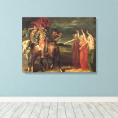 Macbeth en de drie heksen, 1855 canvas afdruk (Insitu (Houten vloer))