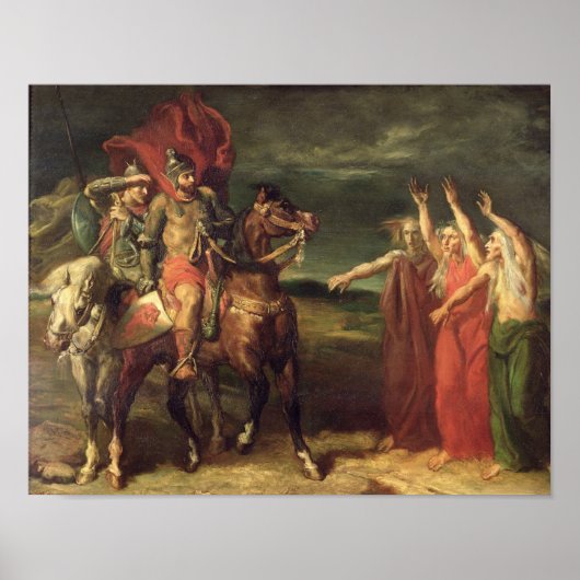 Macbeth en de drie heksen, 1855 poster (Voorkant)
