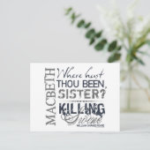 Macbeth Killing Swine Quote Briefkaart (Staand voorkant)