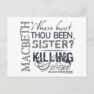 Macbeth Killing Swine Quote Briefkaart