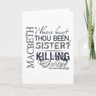 Macbeth Killing Swine Quote Kaart