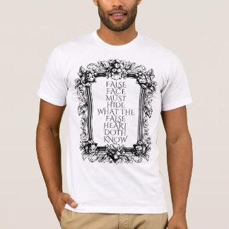 Macbeth Quote Art - "Vals gezicht moet verbergen" T-shirt