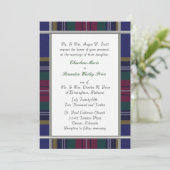 MacBeth Tartan Plaid Faire-part de mariage (Debout devant)