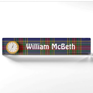 MacBeth Tartan Pset Desk Name Bord Naambordje