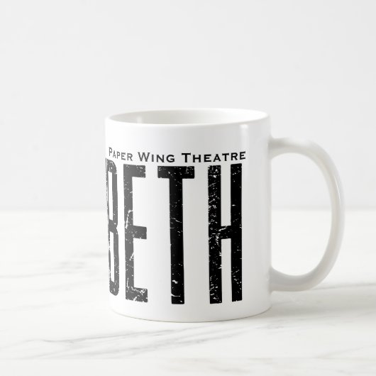 Macbeth - théâtre de papier d'aile - tasse de café (Droite)