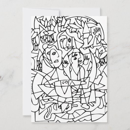 Macbeth "Trois sorcières" Cartes pour notes (Devant)