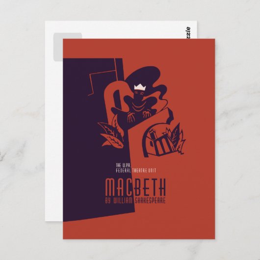 MacBeth William Shakespeare Briefkaart (Voorkant / Achterkant)