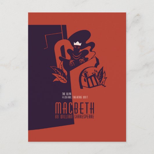 MacBeth William Shakespeare Briefkaart (Voorkant)