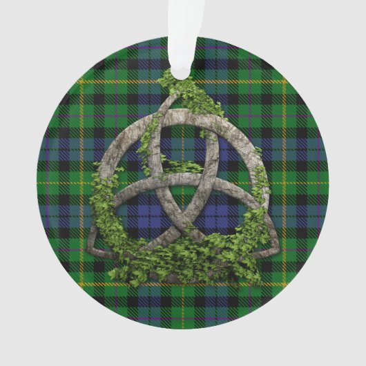 MacBride Tartan en Celtic Trinity Knot Ornament (voorkant)