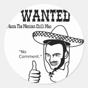Macca Mexicaanse Chili Man Ronde Sticker