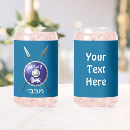 Maccabee Shield and Spears Blikvorm Glas