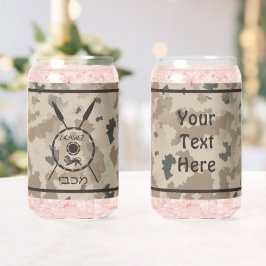 Maccabee Shield and Spears Desert Blikvorm Glas