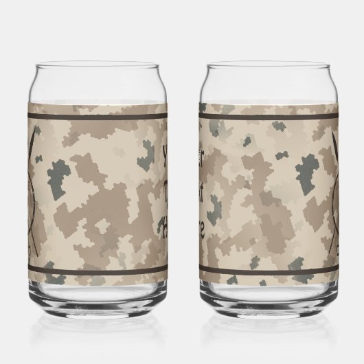 Maccabee Shield and Spears Desert Blikvorm Glas (Links)