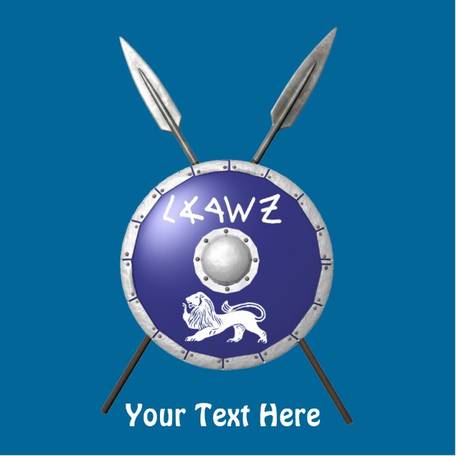 Maccabee Shield and Spears Fotobeeldje Magneet (Voorkant)