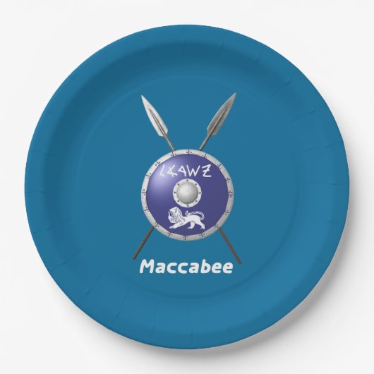 Maccabee Shield and Spears Papieren Bordje (Voorkant)