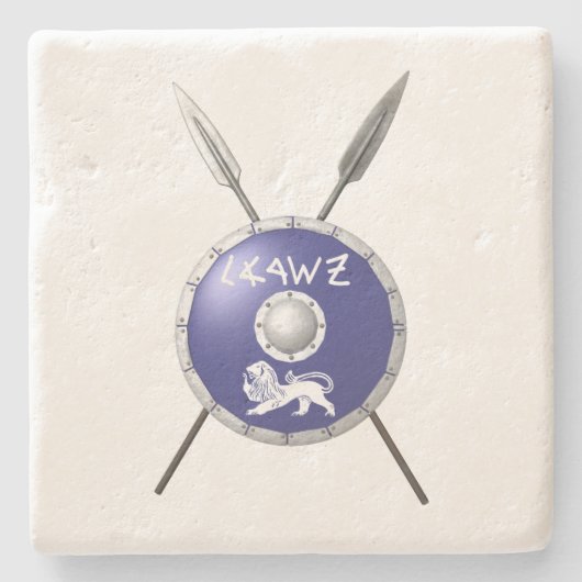 Maccabee Shield and Spears Stenen Onderzetter (Voorkant)