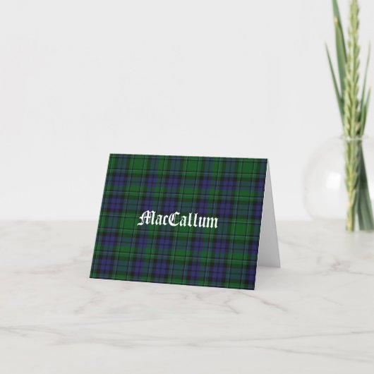 MacCallum Tartan Pset Custom Note Card Kaart (Voorkant)