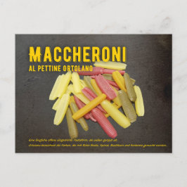 Maccheroni al pettine Italienisches Rezept  Briefkaart