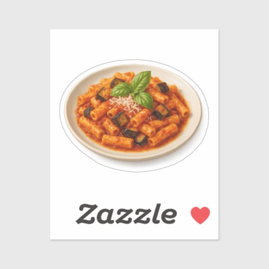 Maccheroni alla Norma Sticker (Feuille)