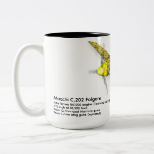 Macchi C.202 Folgore Tweekleurige Koffiemok