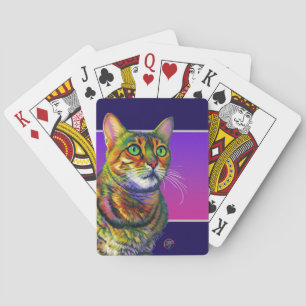 Macchi Kat Kijkend naar jou in ongeloof Pokerkaarten