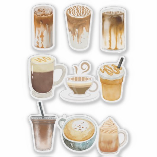 Macchiato Collage Sticker (Voorkant)