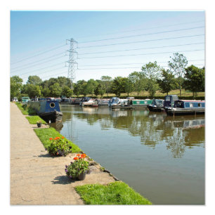 Macclesfield Canal Higher Poynton Cheshire Foto Afdruk