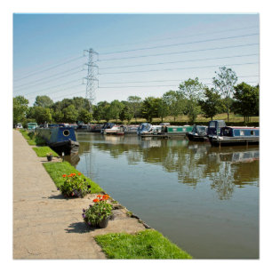 Macclesfield Canal Higher Poynton Cheshire Perfect Poster