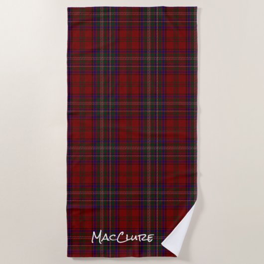 MacClure Clan Tartan Schotland Plaid Strandhanddoe Strandlaken (Voorkant)