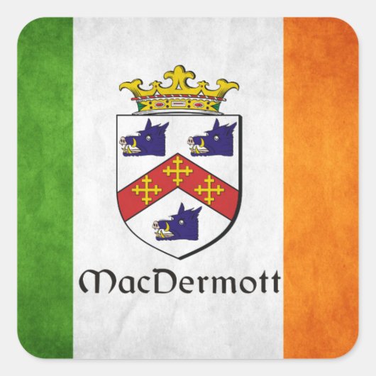 MacDermott Irish Vierkante Sticker (Voorkant)