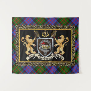 MacDonald Clan Badge & Motto w/Lions Wandkleed