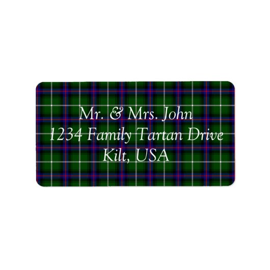 MacDonald Du Étiquette Isles Tartan (Devant)