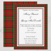 MacDonald of Glencoe Scottish Wedding Invitation Kaart (Voorkant / Achterkant)