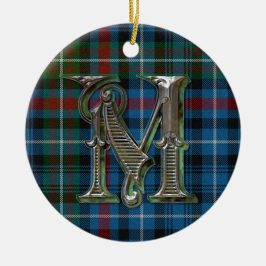 MacDonald Pset Monogram sieremaneel Keramisch Ornament (Voorkant)